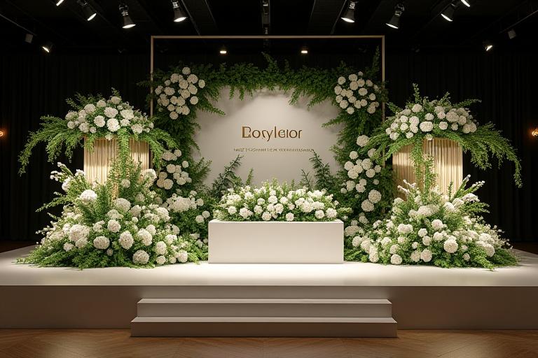 Allestimento floreale per un evento aziendale